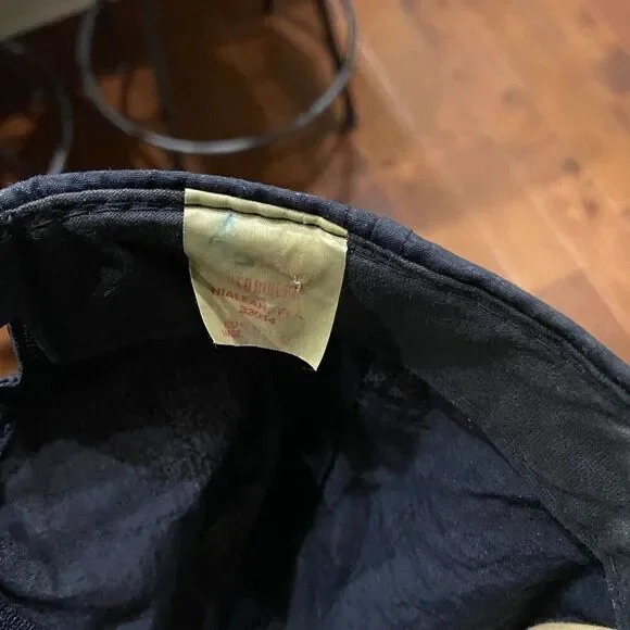 Las Vegas Vintage 80s Nylon Embroidered Cap Hat Black Gold Men's One Size - Picture 6 of 6